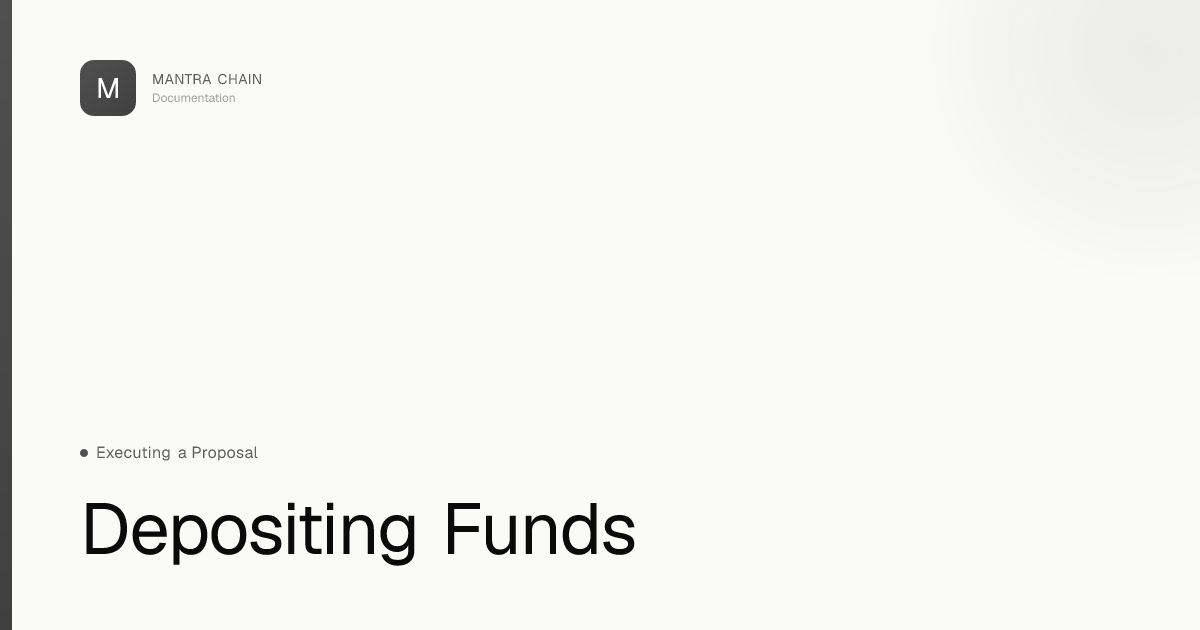Depositing Funds | MANTRA Chain Documentation